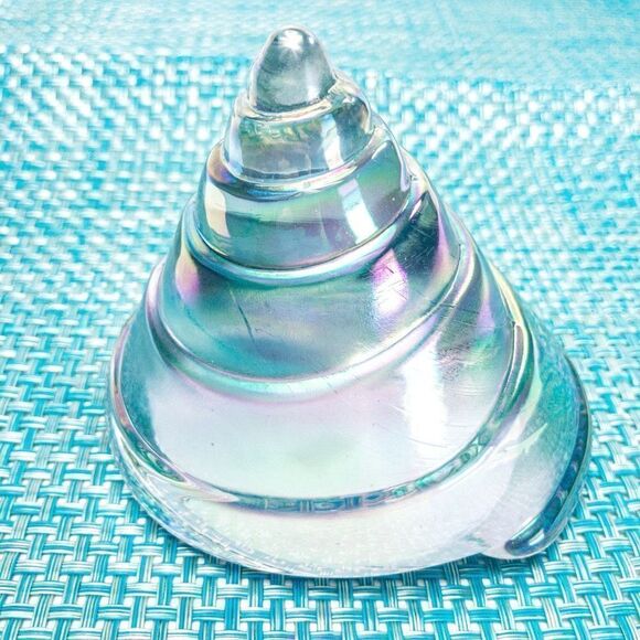 VTG Sylvestri Large Crystal Nautilus Shell Paperweight - Picture 3 of 11